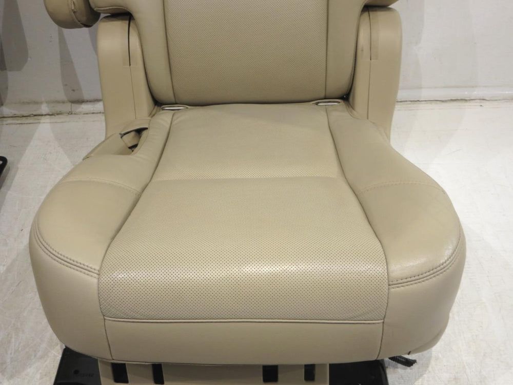 2007 - 2014 Cadillac Escalade Chevy Tahoe Rear Bucket Seats Tan Leather #565i | Picture # 4 | OEM Seats