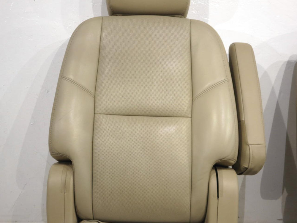 2007 - 2014 Cadillac Escalade Chevy Tahoe Rear Bucket Seats Tan Leather #565i | Picture # 5 | OEM Seats