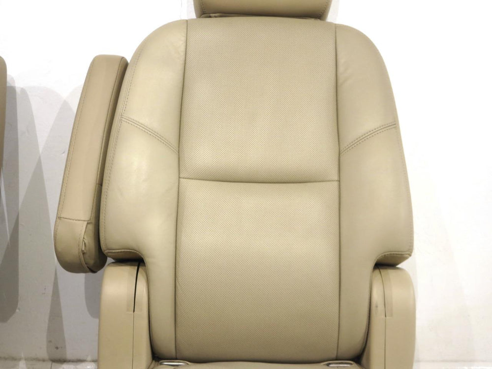 2007 - 2014 Cadillac Escalade Chevy Tahoe Rear Bucket Seats Tan Leather #565i | Picture # 6 | OEM Seats