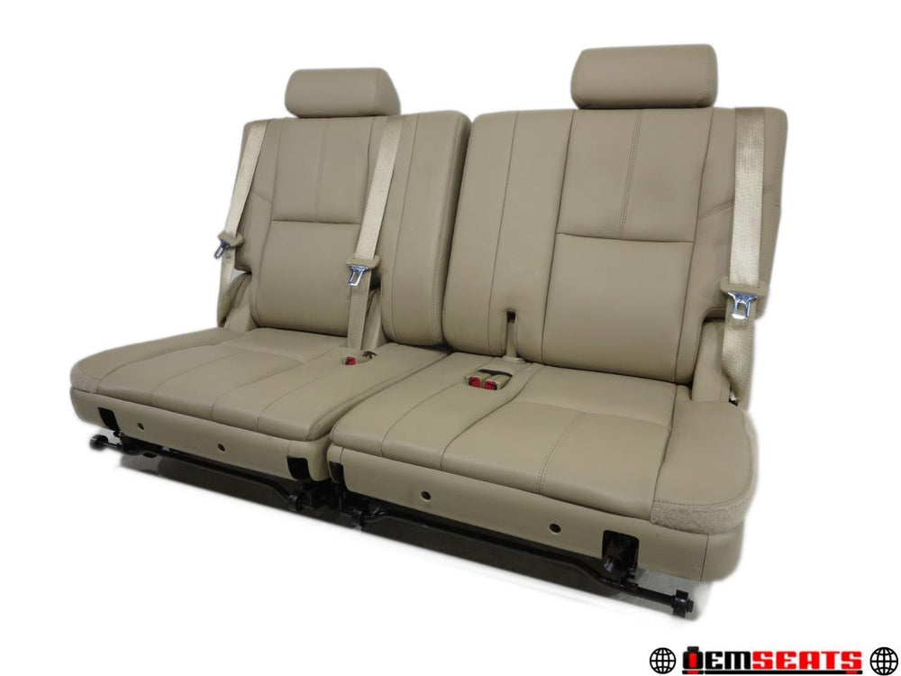 2007 - 2014 Chevy Tahoe Suburban 3rd Row Seat Tan Leather #593I | Picture # 1 | OEM Seats