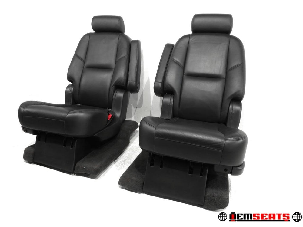 2007 - 2014 Cadillac Escalade Tahoe Rear Bucket Seats, Black Leather #606I | Picture # 1 | OEM Seats