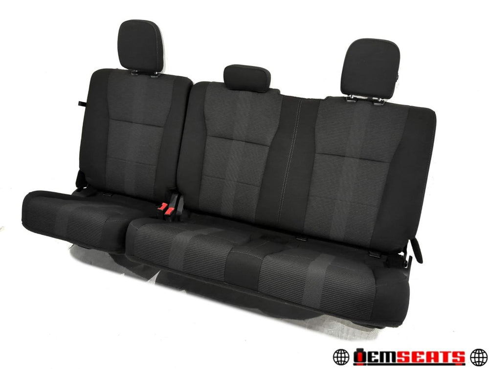 2015 - 2024 Ford F150 & Super Duty Rear Seats, Extended Cab Black Cloth #630i | Picture # 1 | OEM Seats