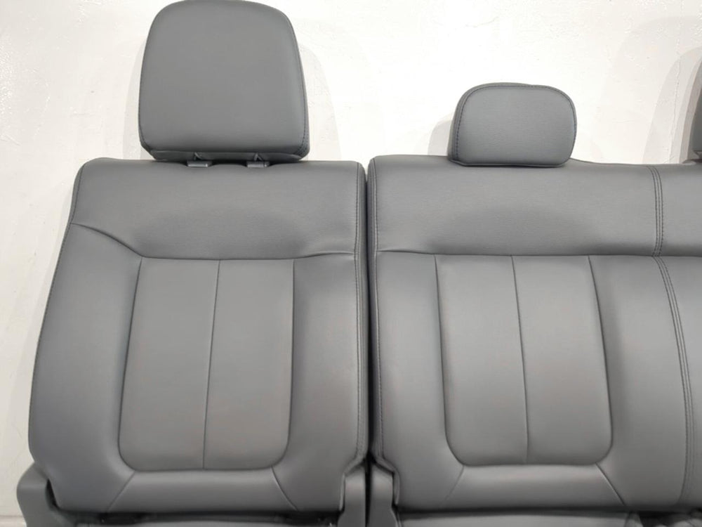 2009 - 2014 Ford F150 Rear Seat, Crew Cab Gray Leather #634i | Picture # 5 | OEM Seats