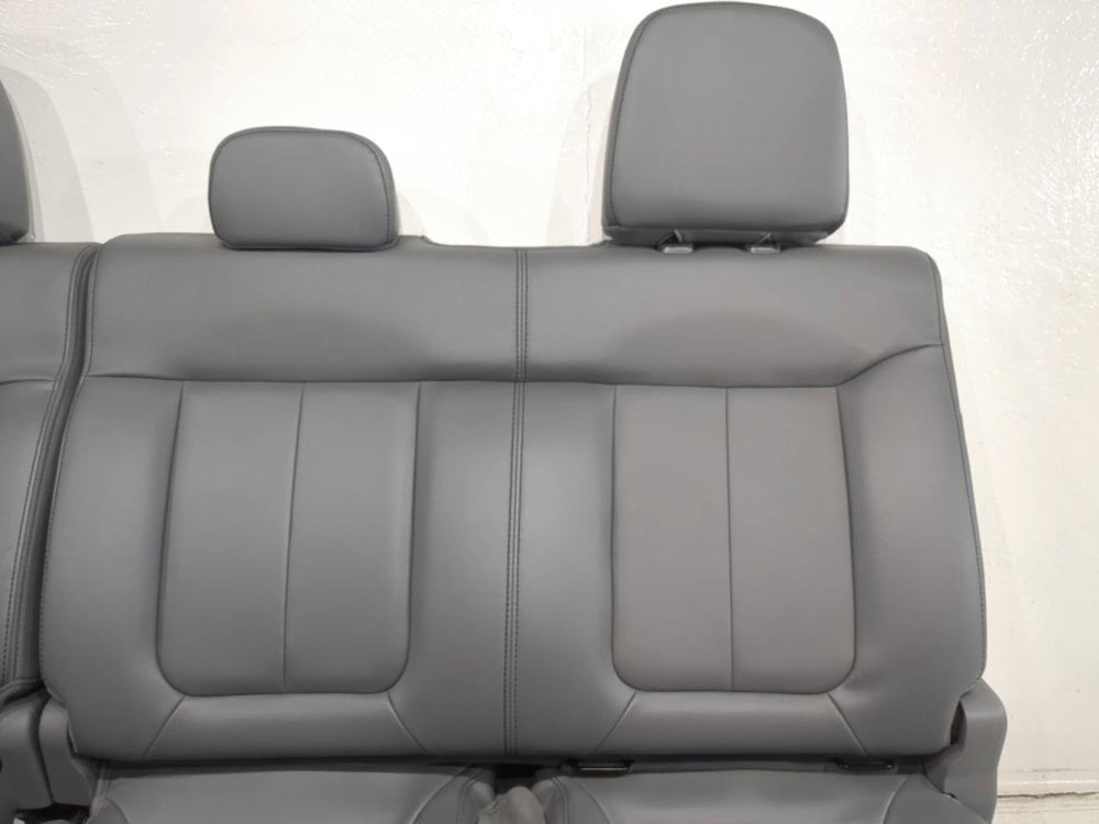 2009 - 2014 Ford F150 Rear Seat, Crew Cab Gray Leather #634i | Picture # 6 | OEM Seats