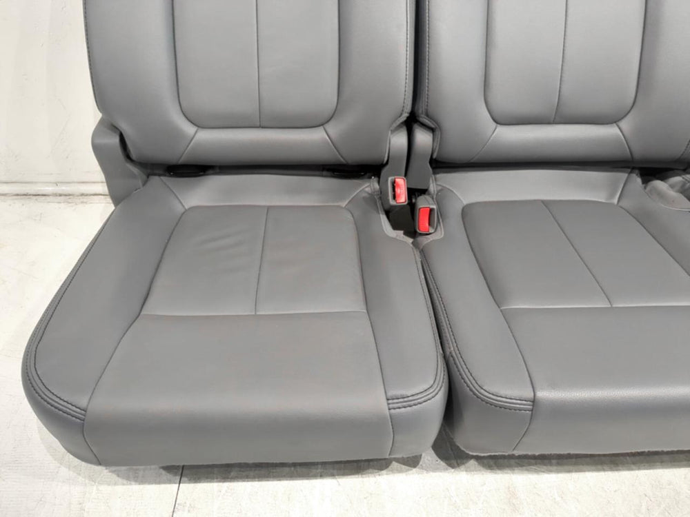 2009 - 2014 Ford F150 Rear Seat, Crew Cab Gray Leather #634i | Picture # 3 | OEM Seats