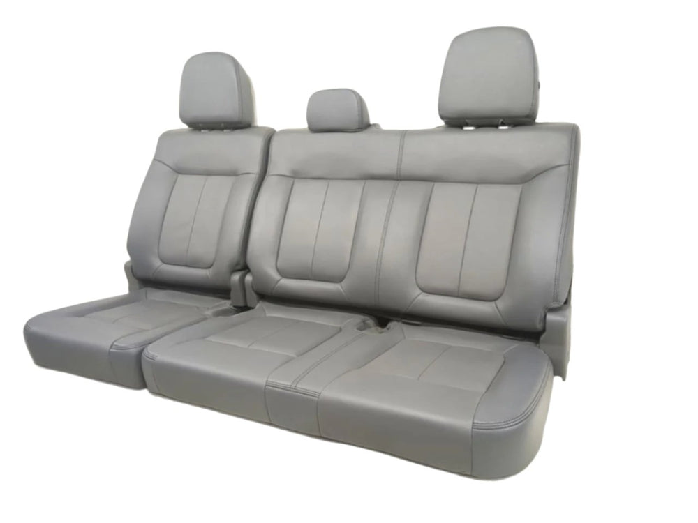 2009 - 2014 Ford F150 Rear Seats, Gray Leather, Crew Cab #635i | Picture # 1 | OEM Seats
