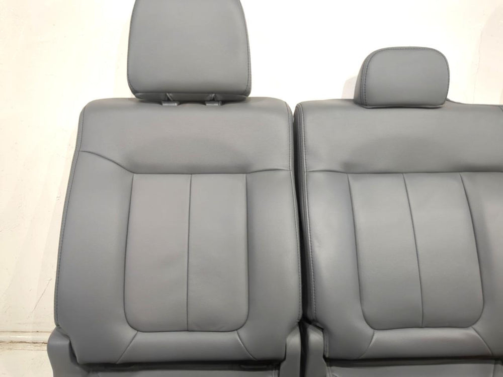 2009 - 2014 Ford F150 Rear Seat, Crew Cab Gray Leather #635i | Picture # 3 | OEM Seats