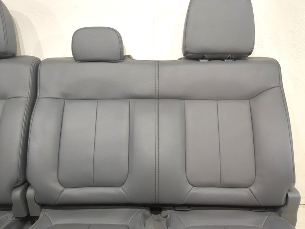 2009 - 2014 Ford F150 Rear Seat, Crew Cab Gray Leather #635i | Picture # 4 | OEM Seats