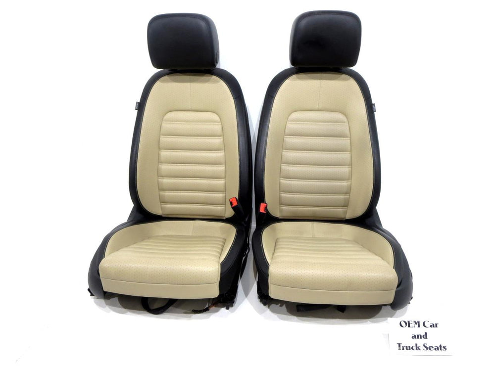 2008 - 2016 Black w/ Desert-Beige VW CC Front Seats  #327i | Picture # 1 | OEM Seats