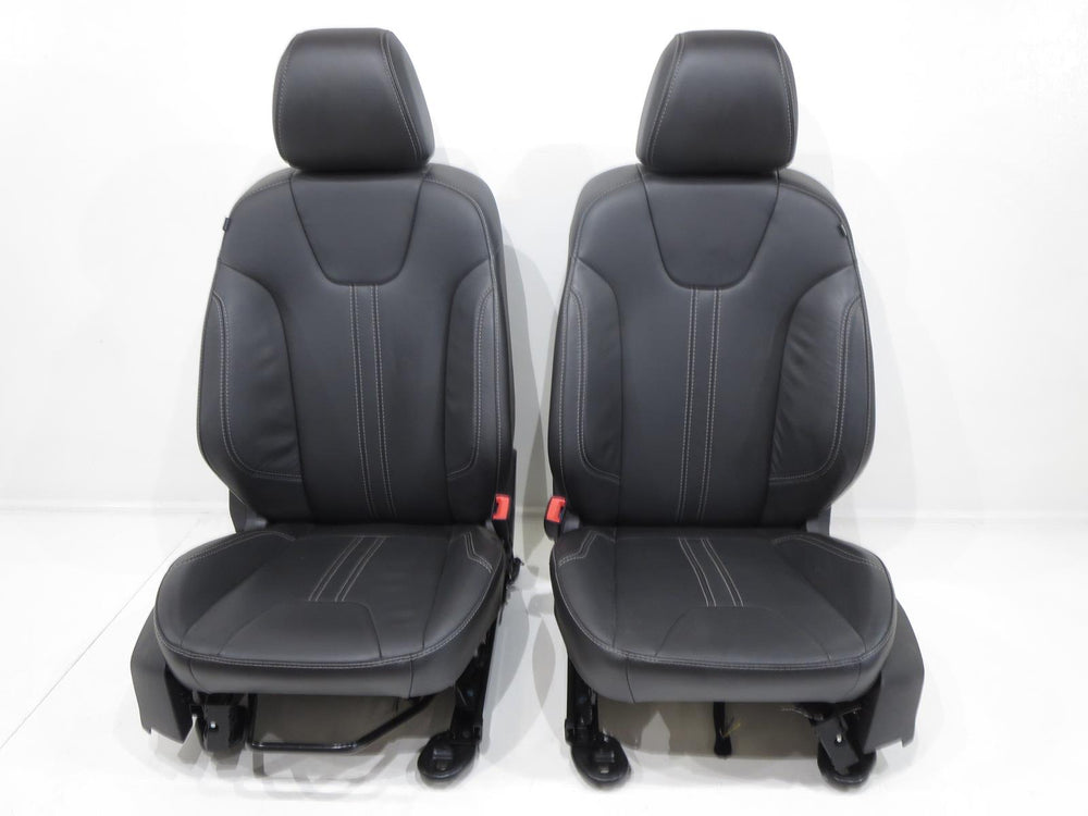 2011 - 2018 Ford Focus Front Seats Black Leather with White Stitching #9971k | Picture # 3 | OEM Seats