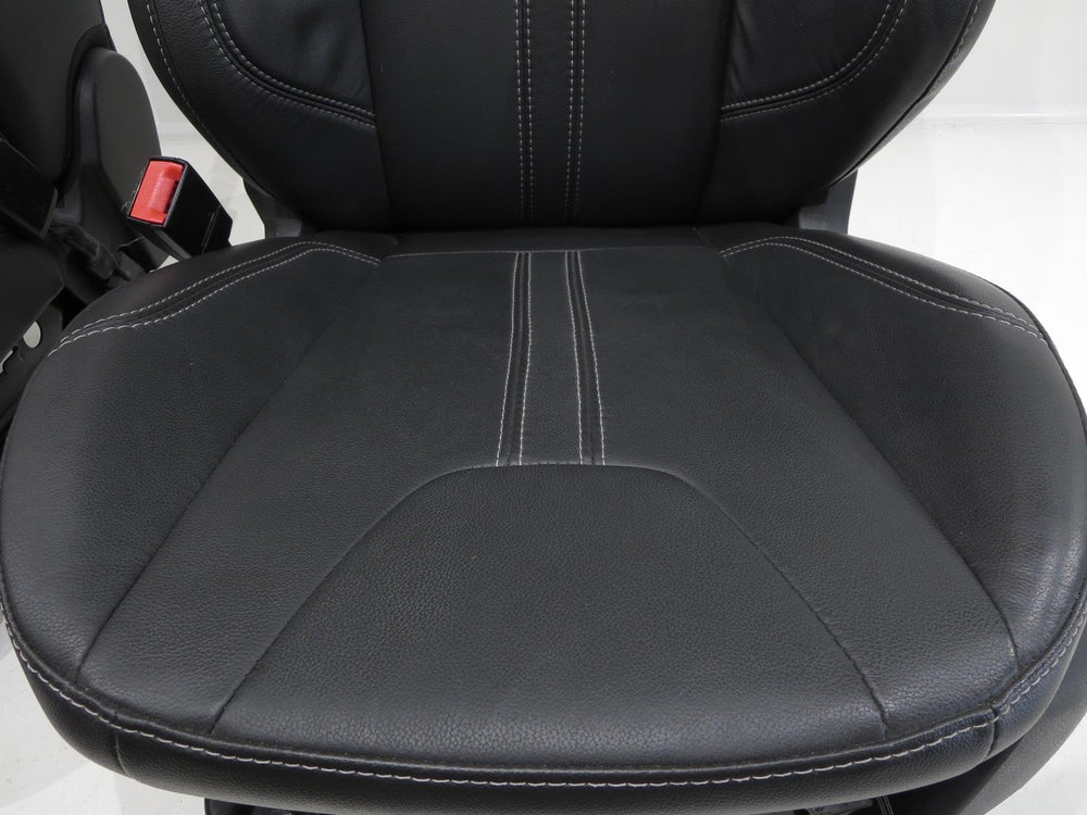 2011 - 2018 Ford Focus Front Seats Black Leather with White Stitching #9971k | Picture # 5 | OEM Seats