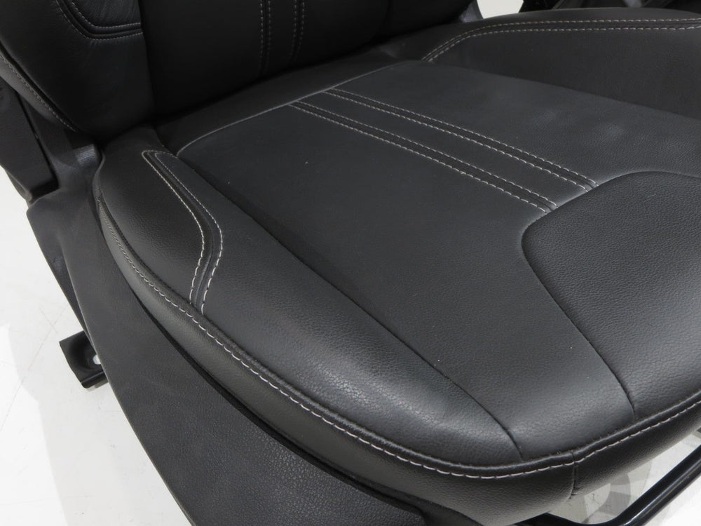 2011 - 2018 Ford Focus Front Seats Black Leather with White Stitching #9971k | Picture # 6 | OEM Seats