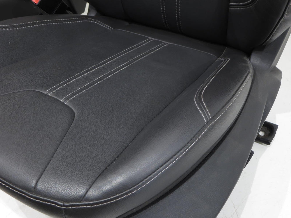 2011 - 2018 Ford Focus Front Seats Black Leather with White Stitching #9971k | Picture # 7 | OEM Seats