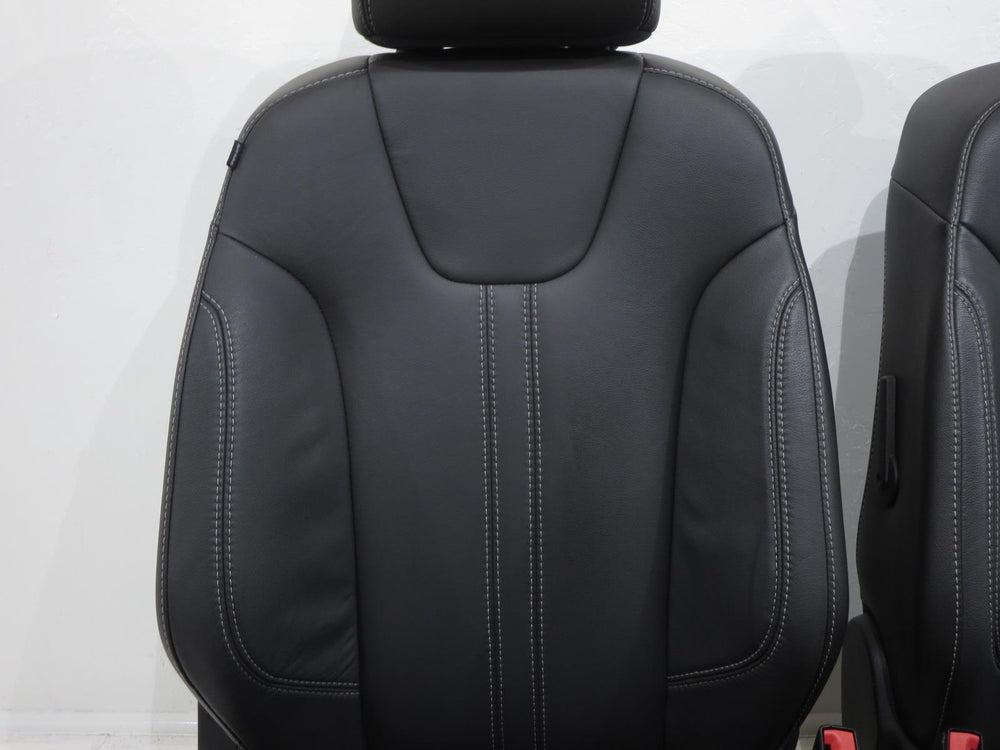 2011 - 2018 Ford Focus Front Seats Black Leather with White Stitching #9971k | Picture # 8 | OEM Seats