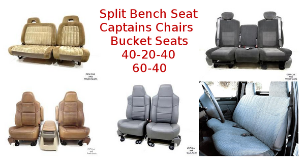 various truck seat configurations
