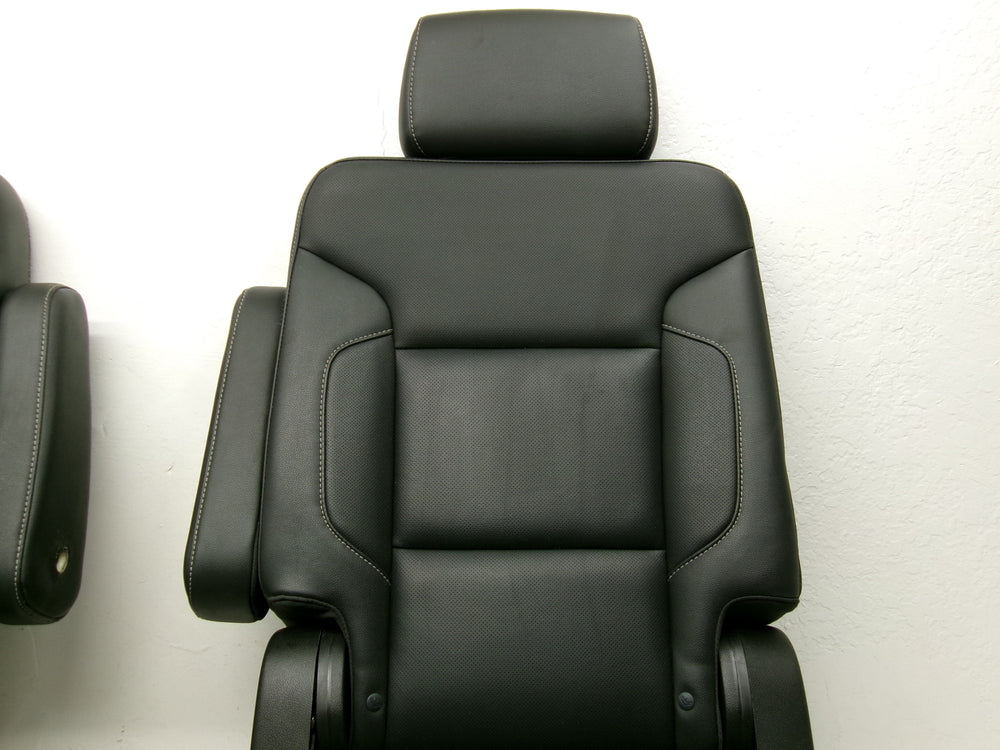 2015 - 2020 Yukon XL Chevy Suburban 2nd Row Bucket Rear Seats Black Leather #0626 | Picture # 6 | OEM Seats
