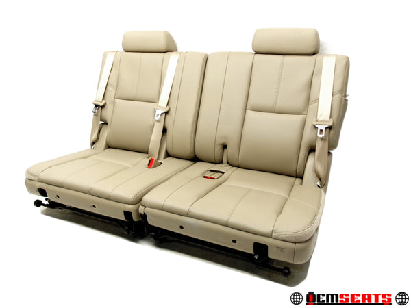 2007 - 2014 GMC Yukon Chevy Suburban Tahoe 3rd Row Seats Tan Leather #0627