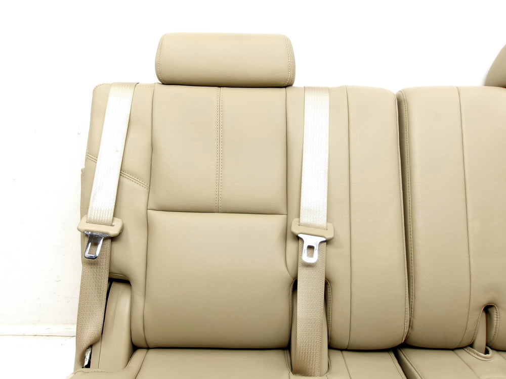 2007 - 2014 GMC Yukon Chevy Suburban Tahoe 3rd Row Seats Tan Leather #0627 | Picture # 4 | OEM Seats