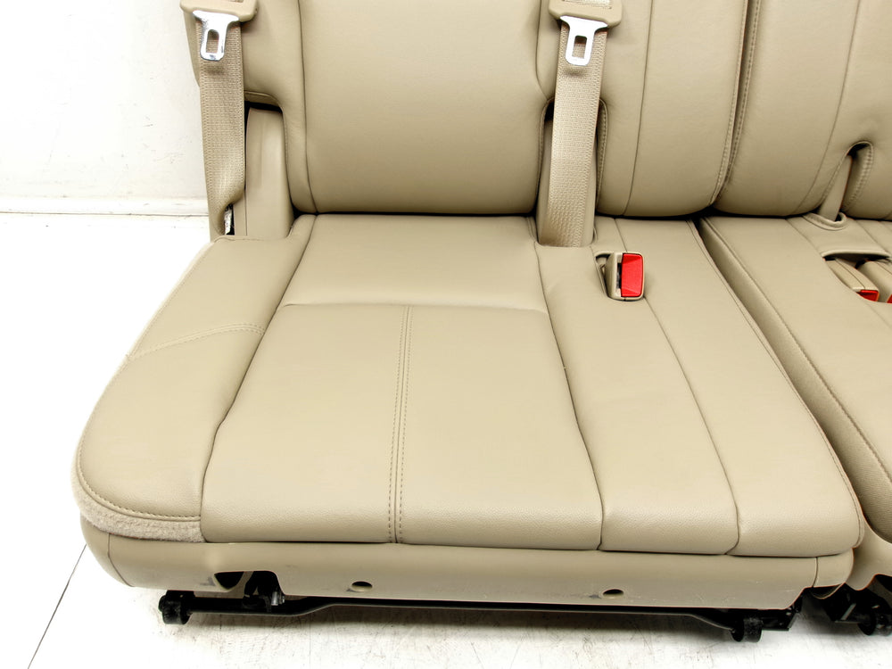 2007 - 2014 GMC Yukon Chevy Suburban Tahoe 3rd Row Seats Tan Leather #0627 | Picture # 6 | OEM Seats