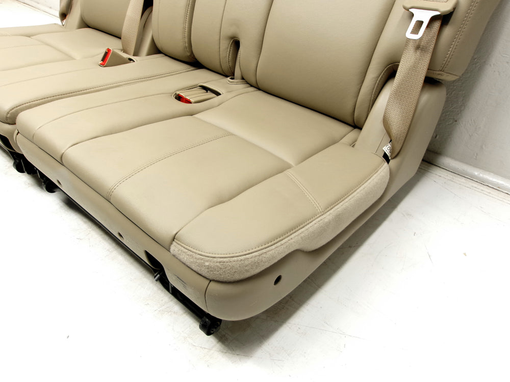 2007 - 2014 GMC Yukon Chevy Suburban Tahoe 3rd Row Seats Tan Leather #0627 | Picture # 10 | OEM Seats