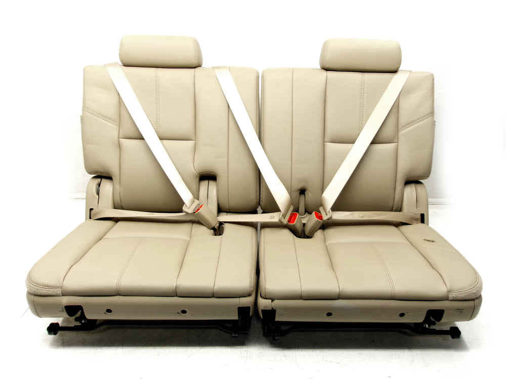 2007 - 2014 GMC Yukon Chevy Suburban Tahoe 3rd Row Seats Tan Leather #0627 | Picture # 12 | OEM Seats