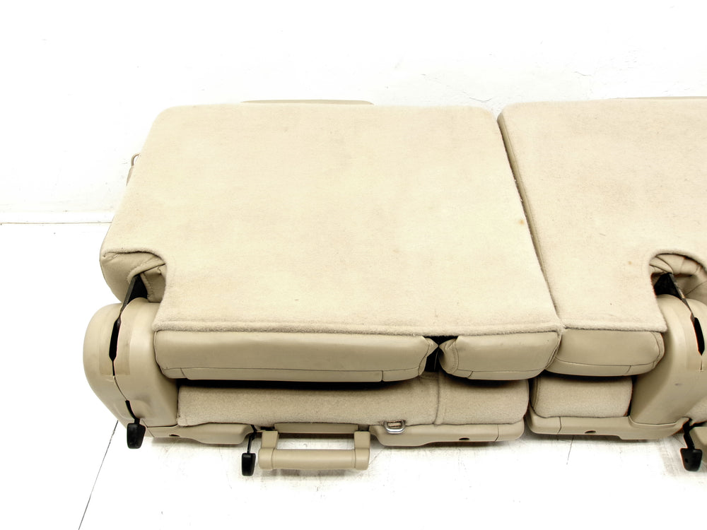 2007 - 2014 GMC Yukon Chevy Suburban Tahoe 3rd Row Seats Tan Leather #0627 | Picture # 14 | OEM Seats