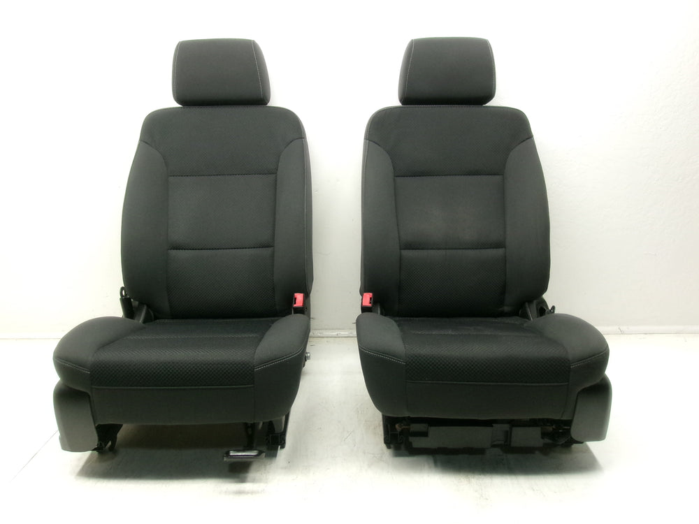 2014 - 2019 GMC Sierra Chevy Silverado Seats, Black Cloth Powered #0286 | Picture # 3 | OEM Seats