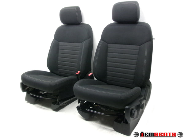 2019 - 2024 Ford Ranger Seats Black Cloth XLT Manual #0284