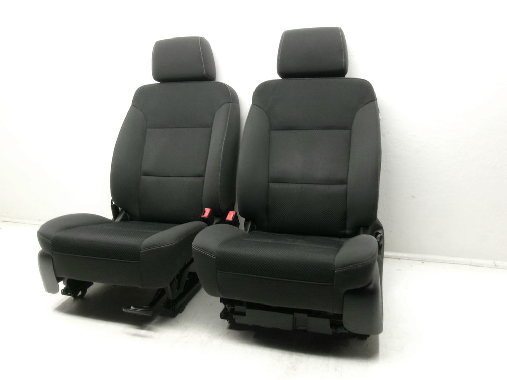 2014 - 2019 GMC Sierra Chevy Silverado Seats, Black Cloth Powered #0286 | Picture # 4 | OEM Seats