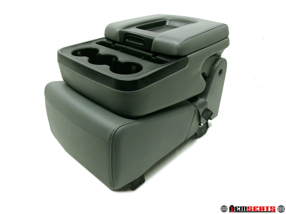 2014 - 2019 Chevy Silverado Sierra Jump Seat Console Gray Vinyl #1257 | Picture # 1 | OEM Seats
