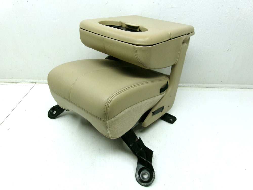 2008 - 2010 Ford Super Duty F250 Jump Seat Console Camel Tan Leather #1261 | Picture # 3 | OEM Seats