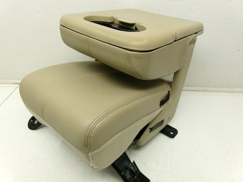 2008 - 2010 Ford Super Duty F250 Jump Seat Console Camel Tan Leather #1261 | Picture # 4 | OEM Seats