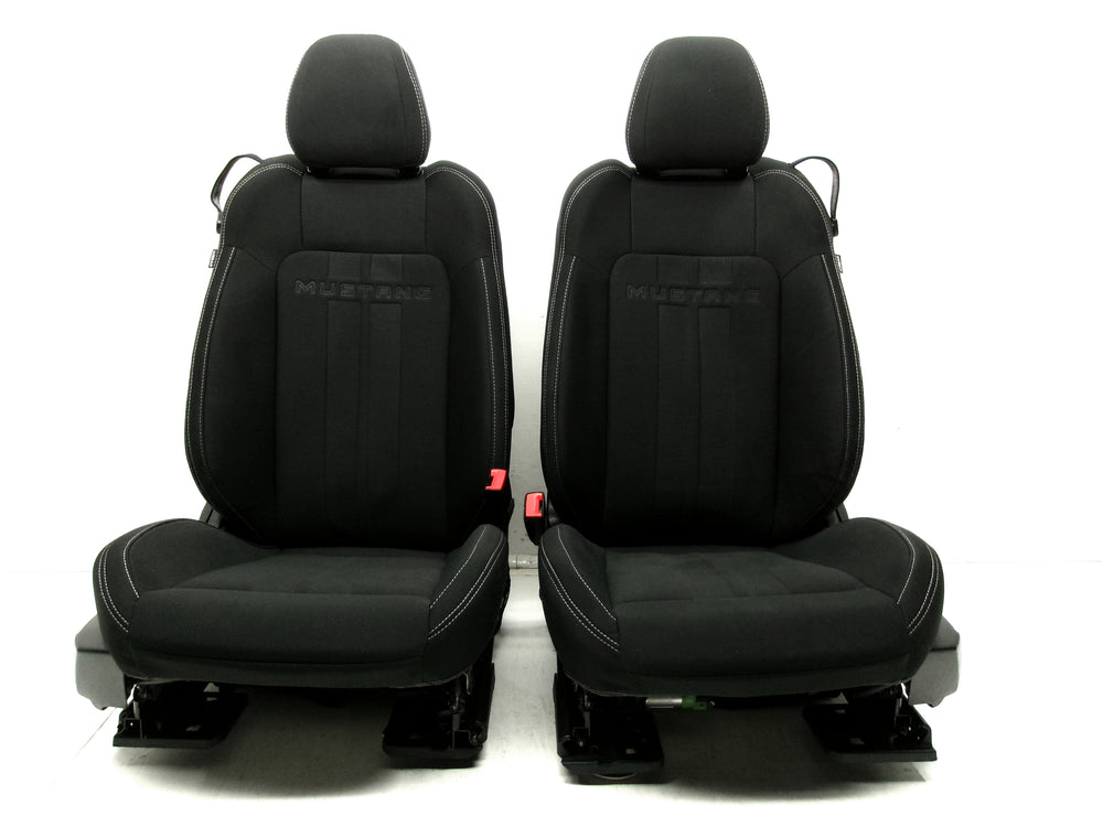 2015 - 2023 Ford Mustang Seats, Coupe, Black Cloth Powered #1262 | Picture # 3 | OEM Seats