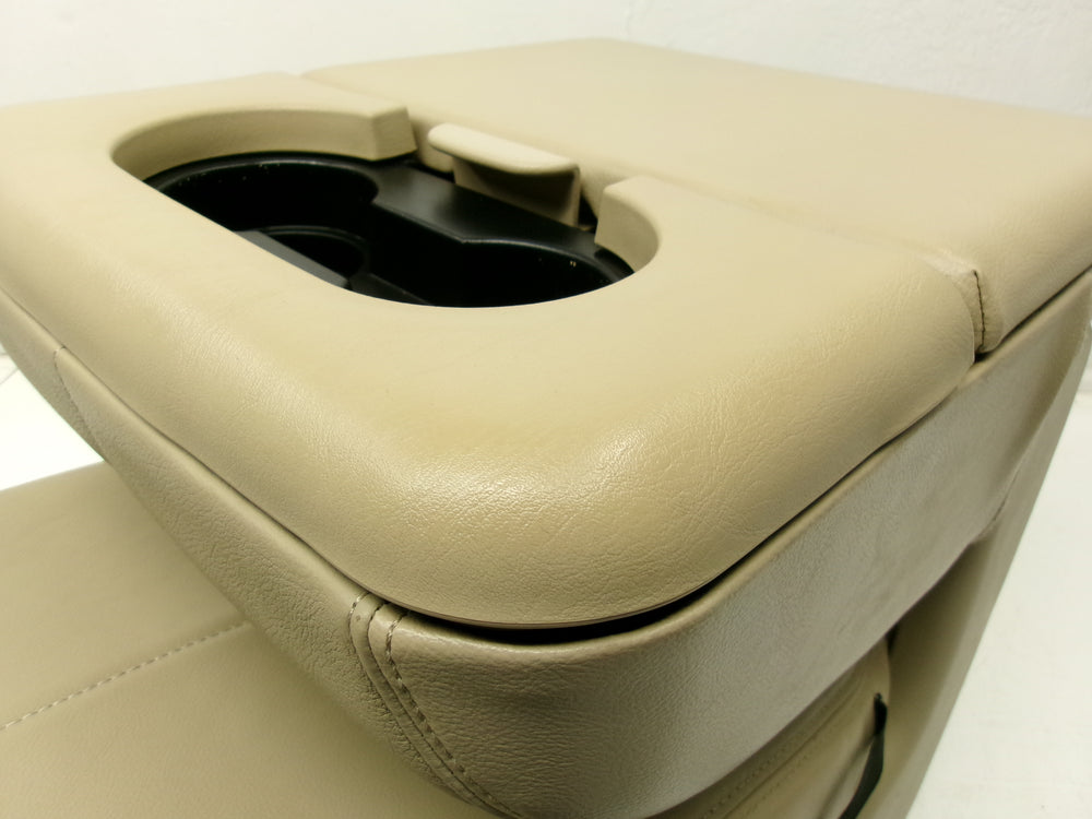 2008 - 2010 Ford Super Duty F250 Jump Seat Console Camel Tan Leather #1261 | Picture # 13 | OEM Seats
