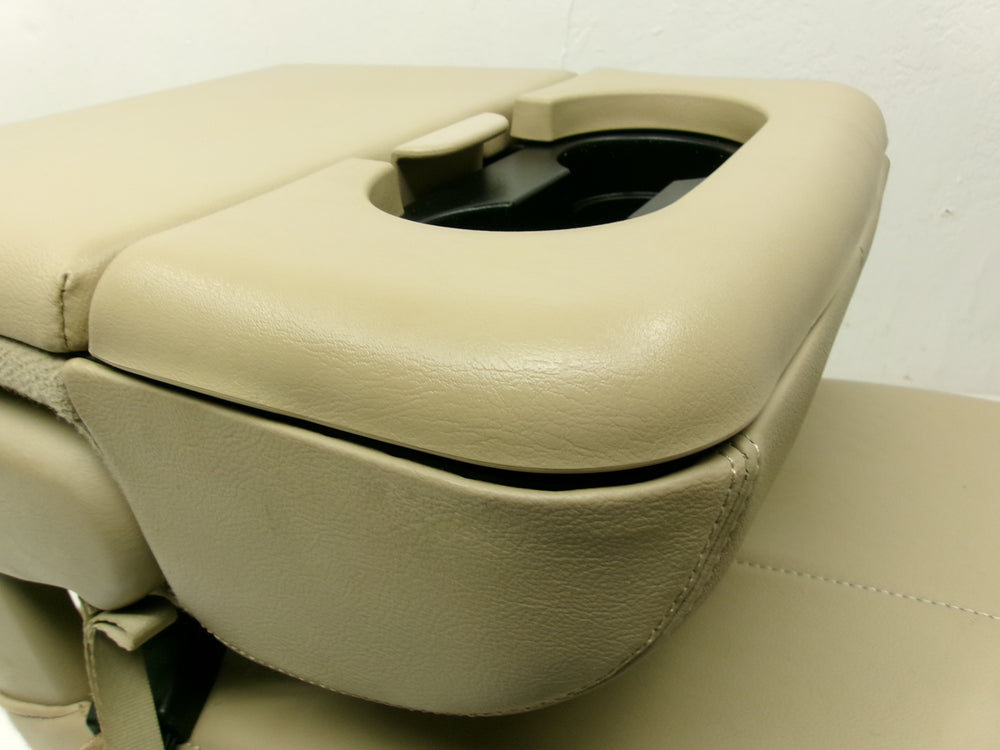 2008 - 2010 Ford Super Duty F250 Jump Seat Console Camel Tan Leather #1261 | Picture # 14 | OEM Seats