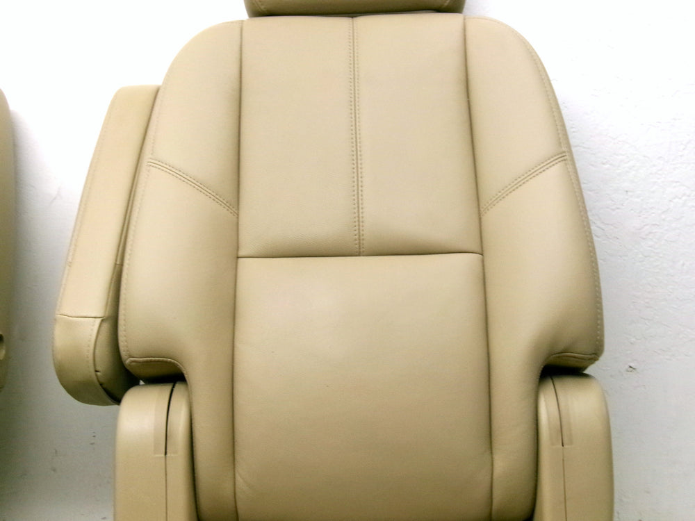 2007 - 2014 GMC Yukon Chevy Tahoe Rear Bucket Seats Tan Leather Manual #1265 | Picture # 5 | OEM Seats