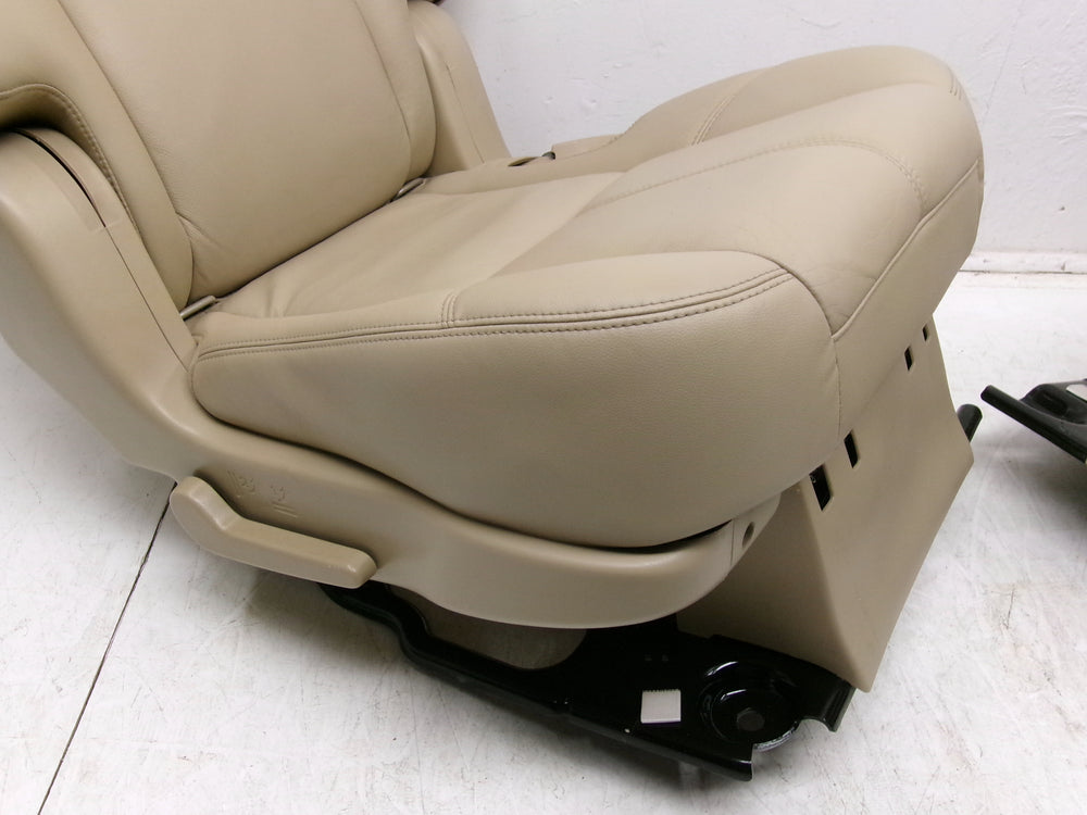 2007 - 2014 GMC Yukon Chevy Tahoe Rear Bucket Seats Tan Leather Manual #1265 | Picture # 8 | OEM Seats