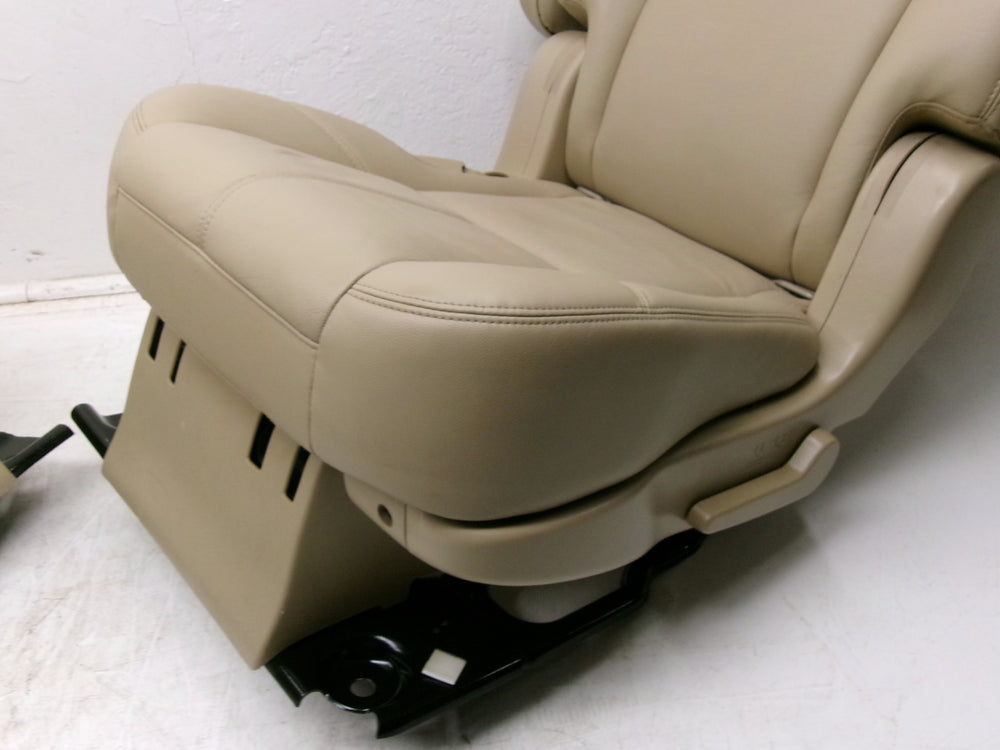 2007 - 2014 GMC Yukon Chevy Tahoe Rear Bucket Seats Tan Leather Manual #1265 | Picture # 9 | OEM Seats