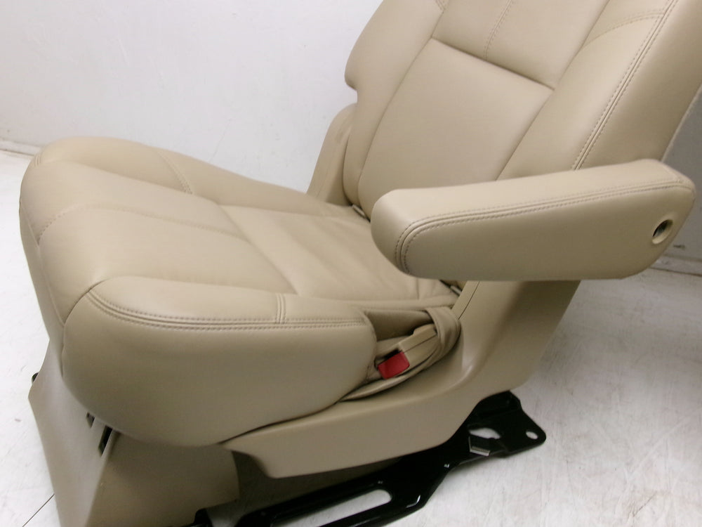 2007 - 2014 GMC Yukon Chevy Tahoe Rear Bucket Seats Tan Leather Manual #1265 | Picture # 10 | OEM Seats