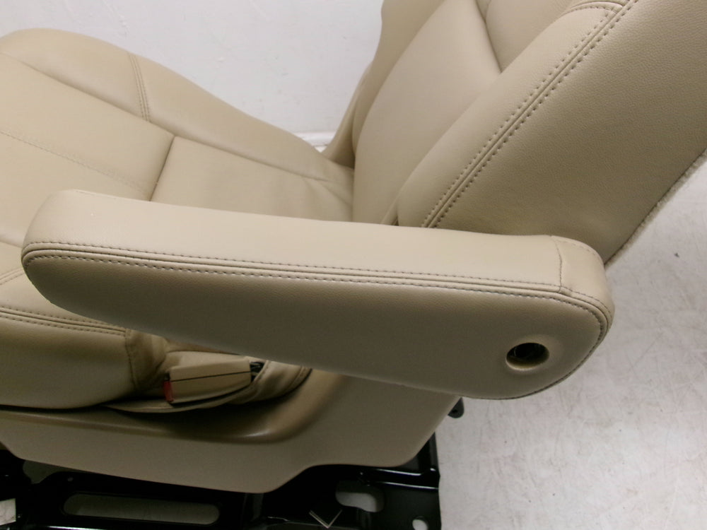2007 - 2014 GMC Yukon Chevy Tahoe Rear Bucket Seats Tan Leather Manual #1265 | Picture # 12 | OEM Seats