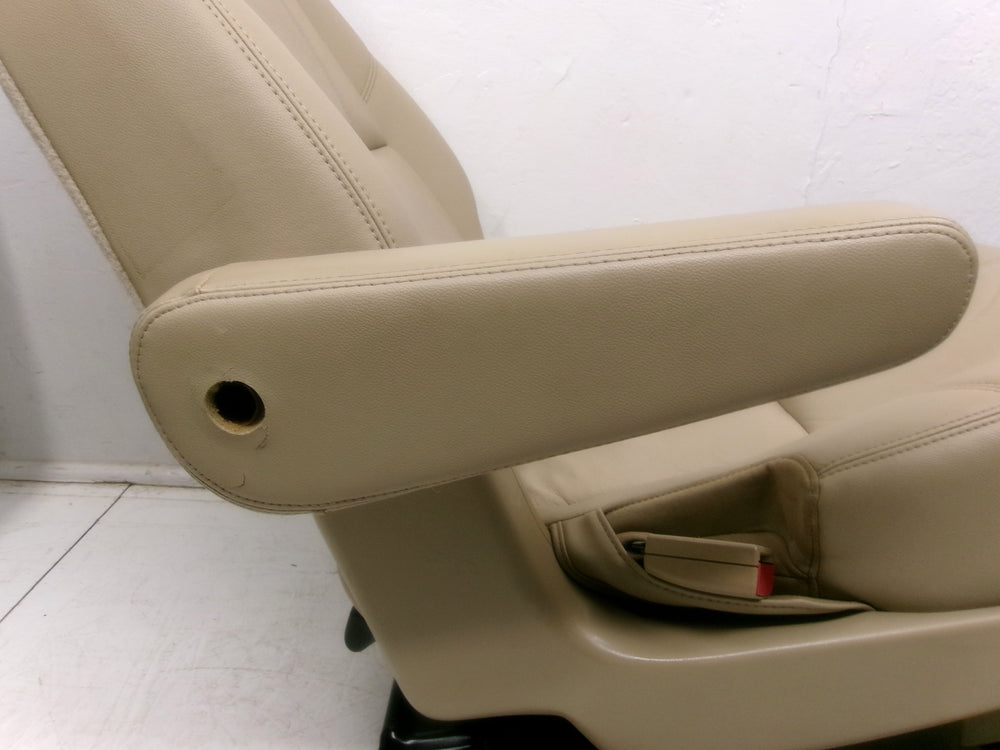2007 - 2014 GMC Yukon Chevy Tahoe Rear Bucket Seats Tan Leather Manual #1265 | Picture # 13 | OEM Seats
