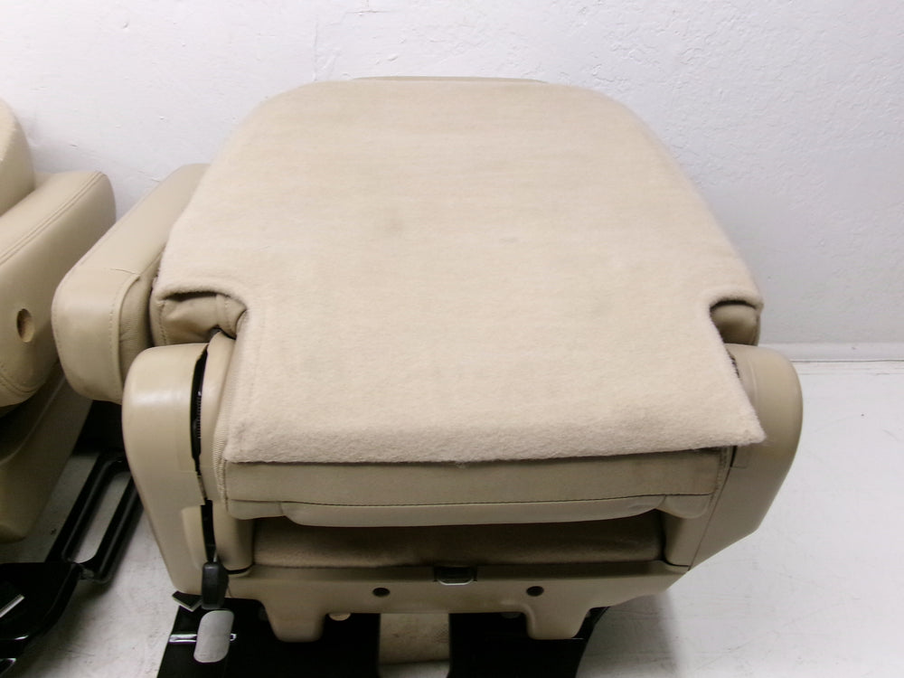 2007 - 2014 GMC Yukon Chevy Tahoe Rear Bucket Seats Tan Leather Manual #1265 | Picture # 16 | OEM Seats