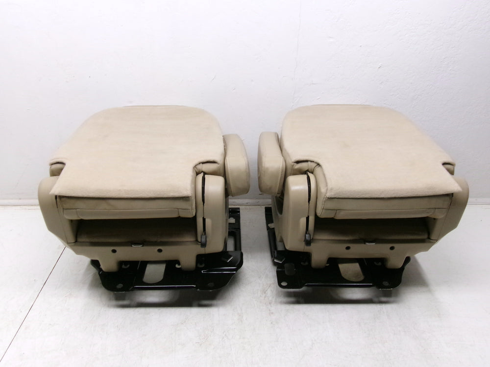2007 - 2014 GMC Yukon Chevy Tahoe Rear Bucket Seats Tan Leather Manual #1265 | Picture # 17 | OEM Seats
