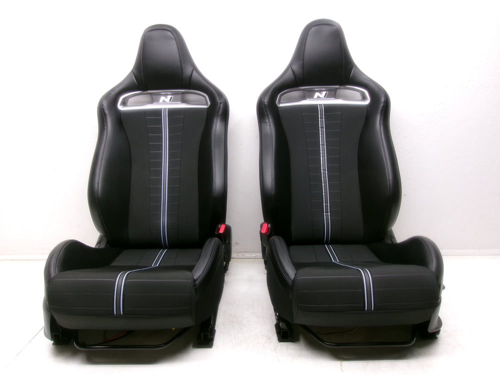 2019 - 2022 Hyundai Veloster N Seats Black Leather & Cloth N Light #1273 | Picture # 3 | OEM Seats