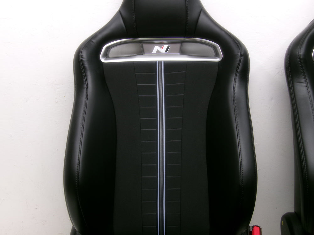 2019 - 2022 Hyundai Veloster N Seats Black Leather & Cloth N Light #1273 | Picture # 4 | OEM Seats