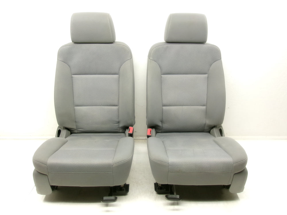 2014 - 2020 GMC Sierra Chevy Silverado Seats Gray Cloth Manual #1274 | Picture # 3 | OEM Seats