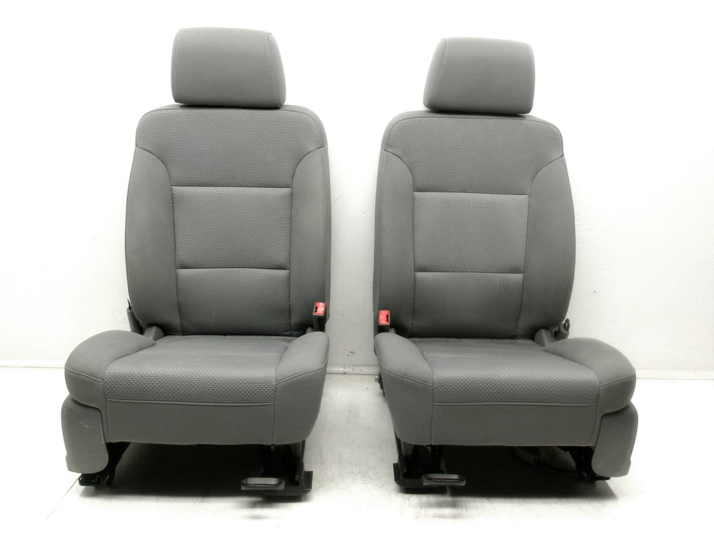 2014 - 2020 GMC Sierra Chevy Silverado Seats Gray Cloth Manual #1275 | Picture # 4 | OEM Seats