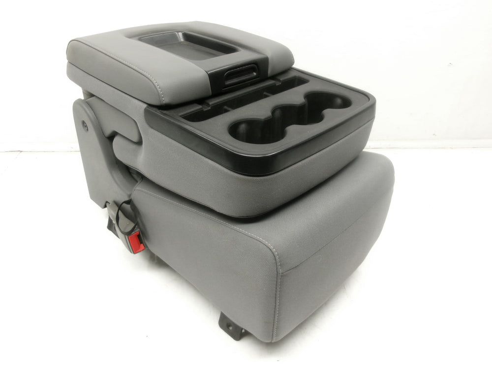 2014 - 2018 GMC Sierra Chevy Silverado Jumpseat Console Ash Gray Cloth #1277 | Picture # 4 | OEM Seats