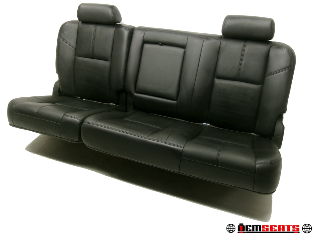 2007 - 2013 Silverado/Sierra Rear Seats, Black Leather, Crew Cab #1280 | Picture # 1 | OEM Seats