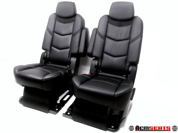 2015 - 2018 Cadillac Escalade ESV 2nd Row Bucket Seats, Black Leather #1285